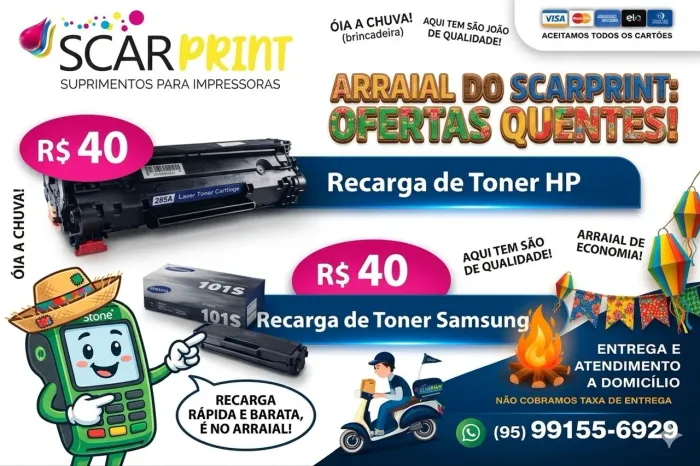 Recarga e venda de toner de impressora 