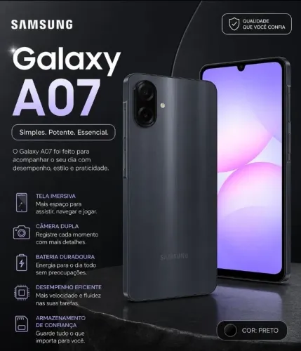 Samsung Galaxy A07 | 128 GB | Preto