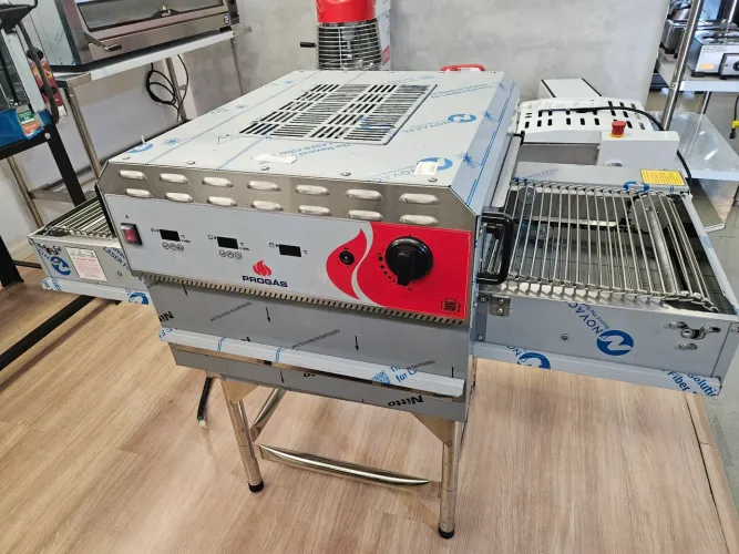 forno hibrido de esteira 40cm para esfirras e pizzas - novo