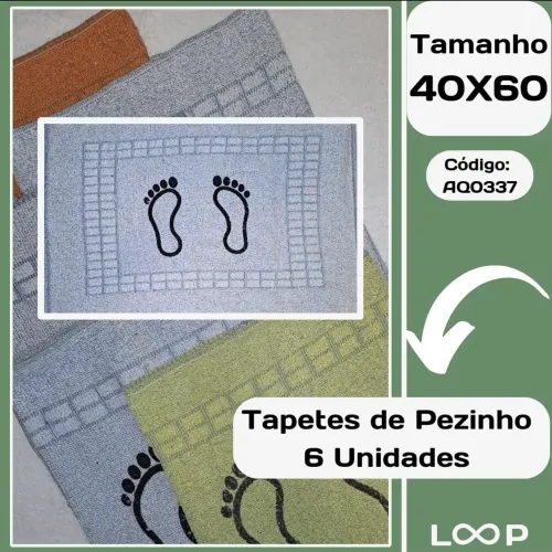 Tapetes de Banheiro 6 Unidades