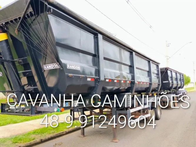 Rodocaçamba Randon 2020/21 35 Mts Cúbicos Dolly Reto Sem Pneus Lona fácil Top.