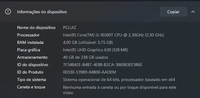 CPU Dell OptiPlex 3080 Micro - Core i5 10ª Geração - Compacto e Rápido