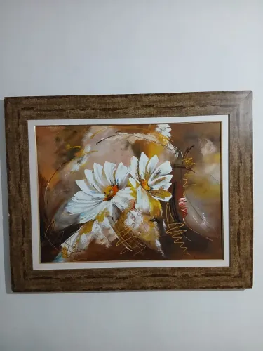 EXCLUSIVO QUADRO FLORAL ABSTRATO GIGANTE 1,05 CM × 84 CM PINTURA ORIGINAL EM TELA