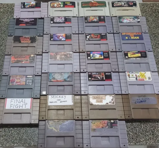 Fitas paralelas Super Nintendo