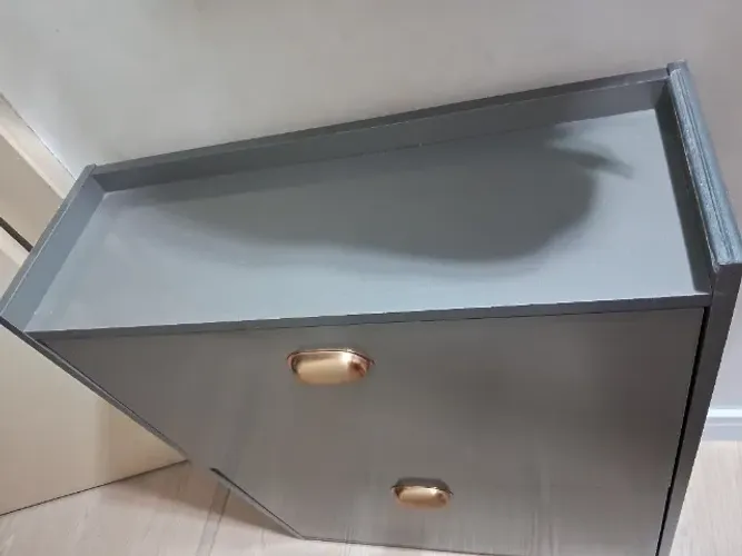 Sapateira  duas Porta Organizador Calçados Cinza Pérola