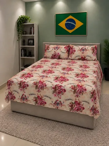 COLCHA DE CAMA ESTAMPADA CASAL, QUEEN, KING. NOVA