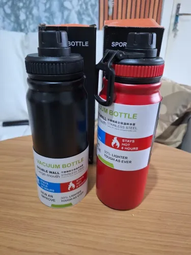 Garrafa térmica inox 600ml - nova | conserva quente e gelado