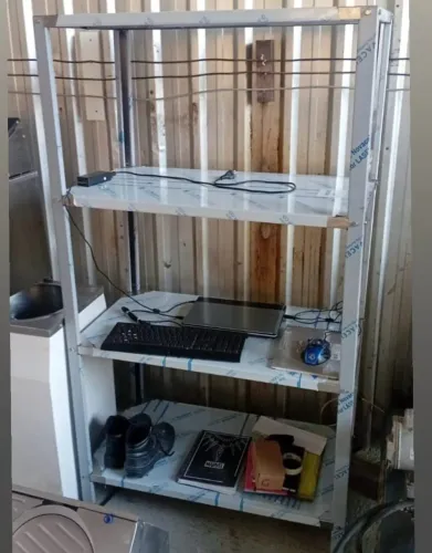 Estante parteira inox 1,65x0,92x0,50