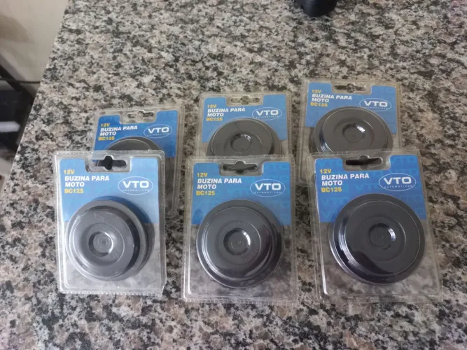 Lote com seis buzinas 12v para moto carro projetos etc