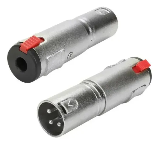 Adaptador Conector Xlr Macho Para P10 Jack Fêmea Mono/stereo