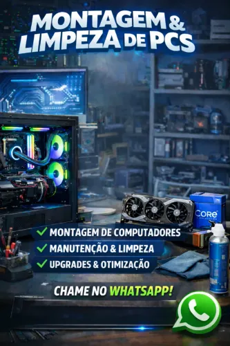 Montagem de PC com suas peças + Teste e Otimização ? Atendimento presencial/Remoto