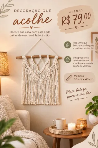 Decoração de Parede para Sala, Quarto ou Varanda Promoção 79