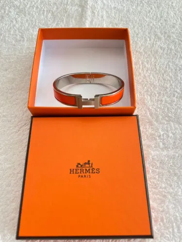 Pulseira Hermès clic H laranja