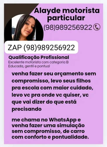 Motorista particular venha fazer seu orçamento sem compromisso