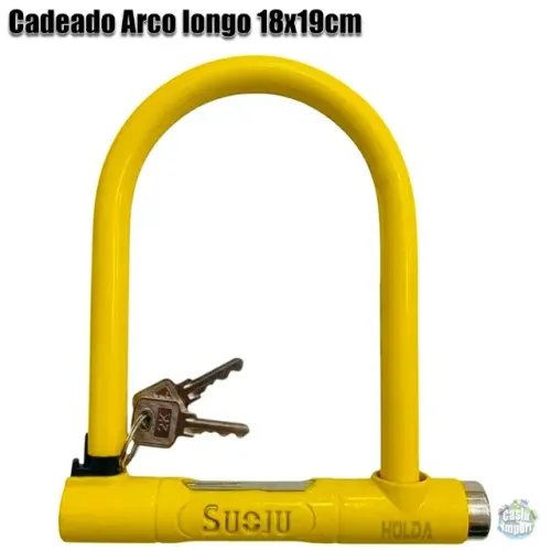 Cadeado De Arco Longo tranca U 18x19cm