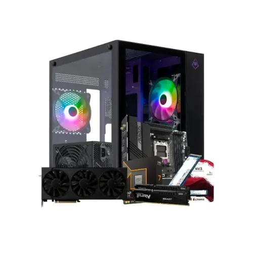 PC Gamer - Ryzen 7 9700X + RX 9060 XT | 32GB DDR5 CL30 + 1 TB SSD