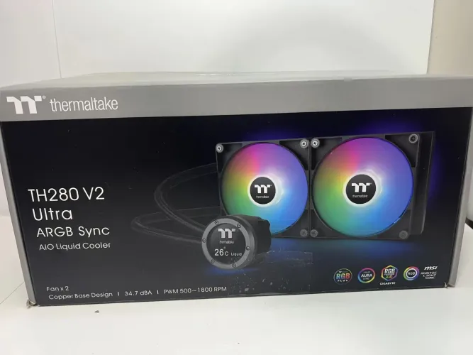 Water Cooler AIO TT thermaltake TH280 V2 Ultra EX LCD tela HD argb Intel AMD ryzen
