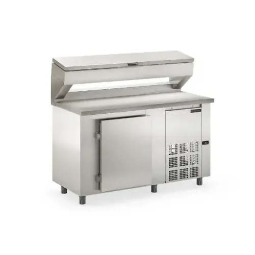 Balcão Refrigerado Condimentaria 1,50m C/ Tampa injetada sem cubas 