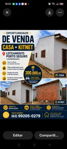 Vendo ou troco casa em Luzimangues por outra em Palmas