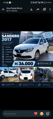Renault Sandero Authentique Flex 1.0 12V 5P 2017