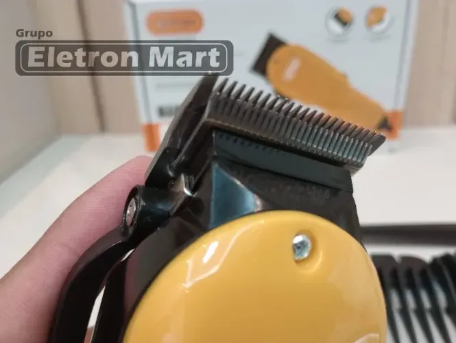 Máquina de cabelo Cortador De Cabelo Knup Qr-8918 Amarelo