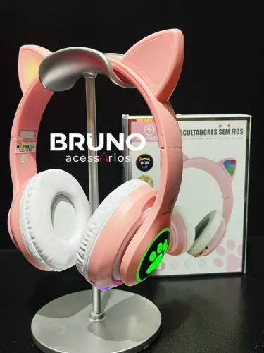 Headset Fone de orelhas gatinhos Rgb