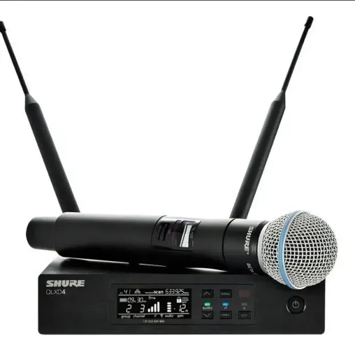 MICROFONE SEM FIO SHURE QLXD34 + BASTÃO BETA 58A