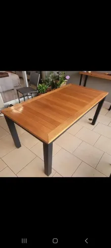Mesa tampa madeira 180 X 90