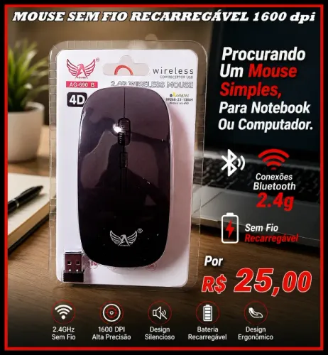 MOUSES SEM FIO GAMER SILENCIOSO