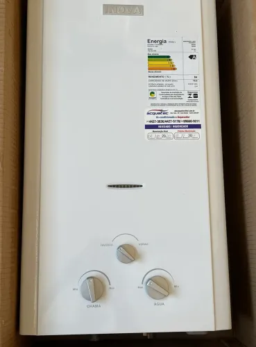 Aquecedor de Água a Gás Instantâneo Inova IN-1800 Pilha - Novo, na caixa