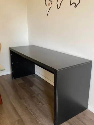 Mesa Escrivaninha Para Escritório 180cm ME4185 Cor Preto Tecnomobili