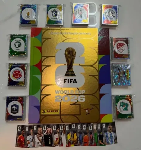 Álbum completo copa 2026 ( figurinhas para colar + 14 da coca cola)