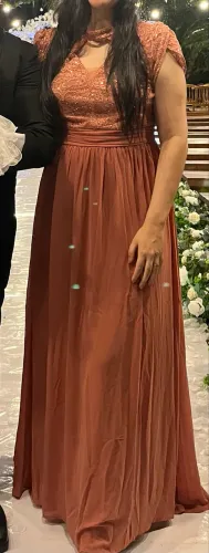 Vestido de festa rosa goiaba Shein