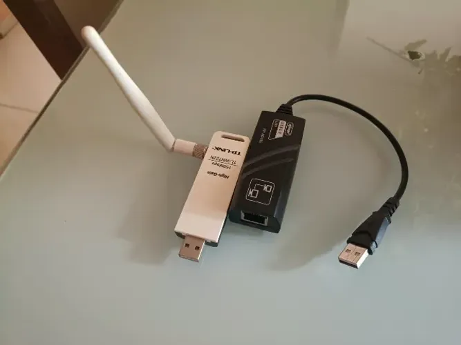 ATENÇAO: DOBRADINHA PARA INTERNET: ADAPTADOR DE REDE + ADAPTADOR WIFI - FUNCIONANDO TUDO