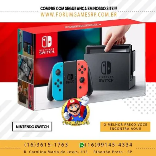 Os Melhores Preços e Condições de Pagamento do Nintendo Switch é Na Forum - Leia o Anúncio
