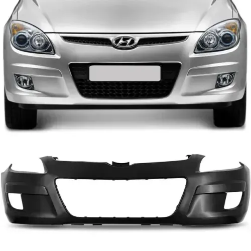 Parachoque Hyundai I30 2009 à 2012 - Perua SW - Furo Farol Auxiliar - Preto Liso - TYG