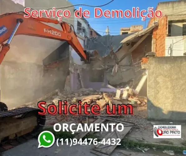 Executamos Demolições de Pequeno a Grande porte