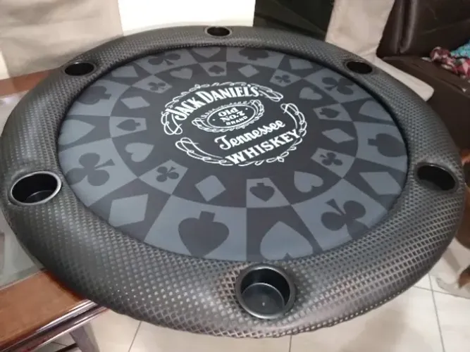 Tampo de Mesa de Poker Redonda 6 Jogadores