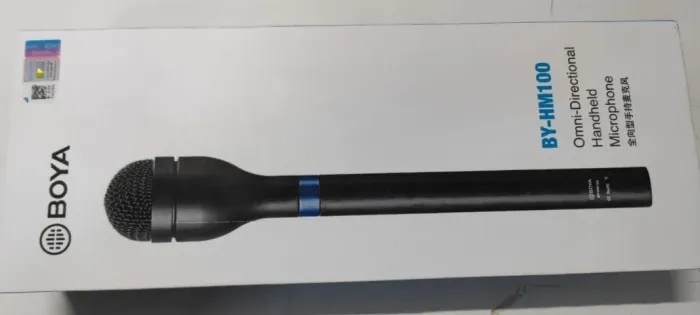 Microfone De Mão Boya By-hm100 Xlr Palco Intrevista Preto