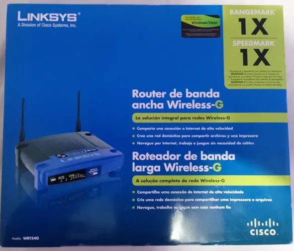 ROTEADOR LINKSYS WIRELESS-G ACCESS POINT WAP54G<br>