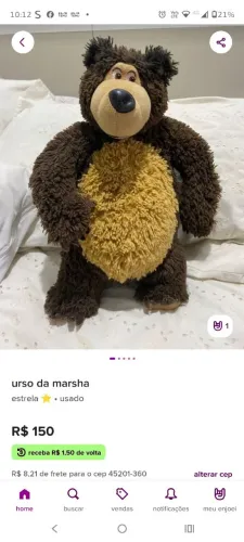 Urso de pelúcia da marsha e o urso 