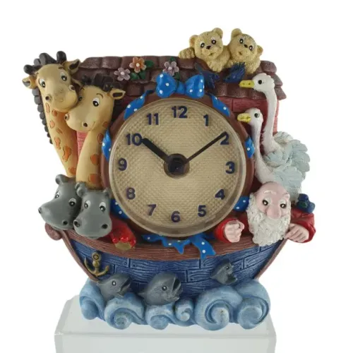 Relógio de Mesa Arca de Noé Fantasy Clock Collection Mod C722 Vintage