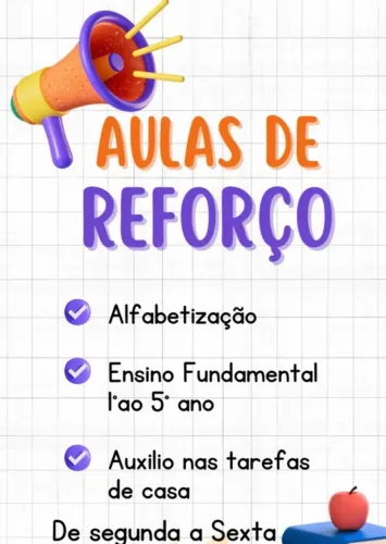 Aulas de reforço escolar 