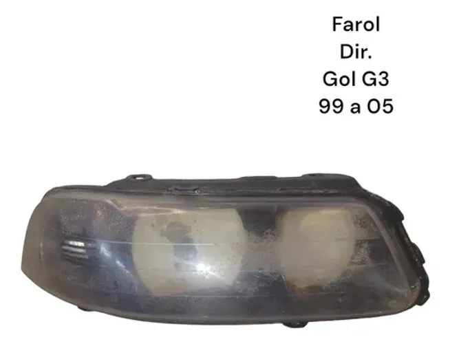 Farol Direito Gol Saveiro Parati G3 Foco Duplo Masc Negra