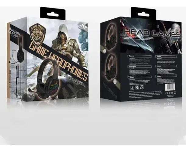 Headset Gamer Fone de Ouvido C/ Led J17