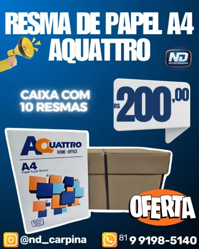 Caixa de Resma de Papel A4 