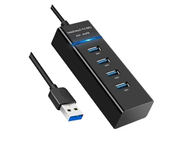 Hub 3.0 USB 4 Portas  -  Fácil de usar e compatível com diversos dispositivos!