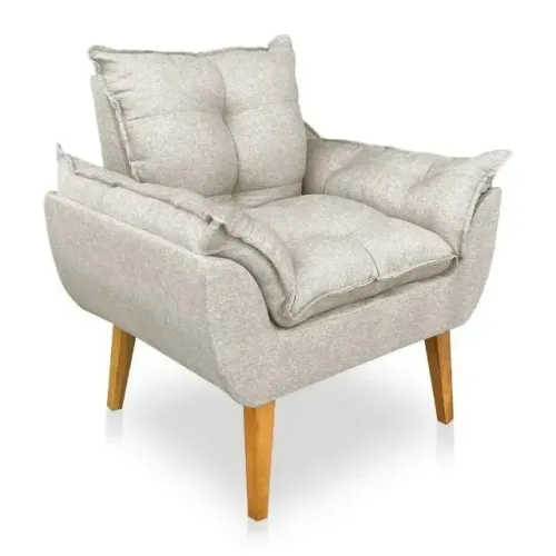  Poltrona Decorativa Confortável Opala Luxo