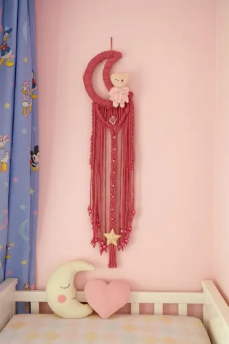 Enfeite de Parede Lua e Ursinho - Decoração Infantil