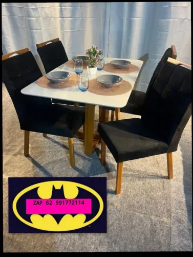Mesa de Jantar 4 cadeiras MADEIRA MACIÇA PROMOÇÃO